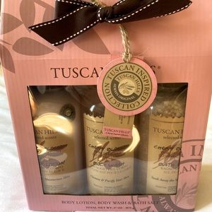 New Sealed Tuscan Hills Cherry Blossom Body Care 3 Piece Set